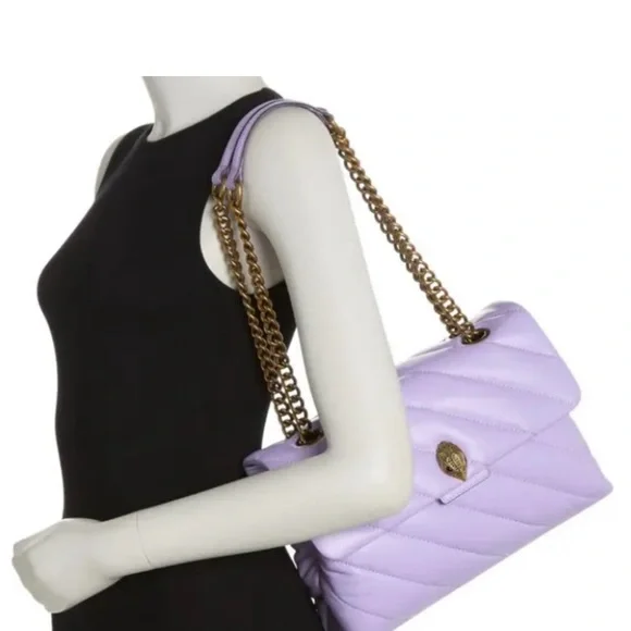 KURT GEIGER SoHo Shoulder Bag  LILAC PURPLE large new with tag - Picture 3 of 17